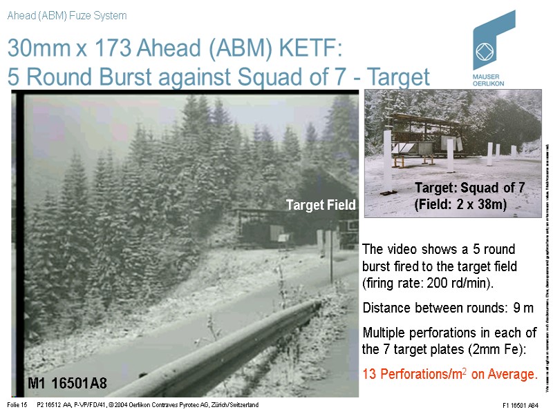 >30mm x 173 Ahead (ABM) KETF:  5 Round Burst against Squad of 7